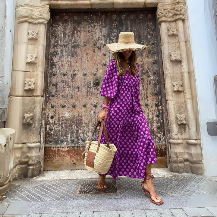 The Henrietta | Boho Cotton Maxi Dress
