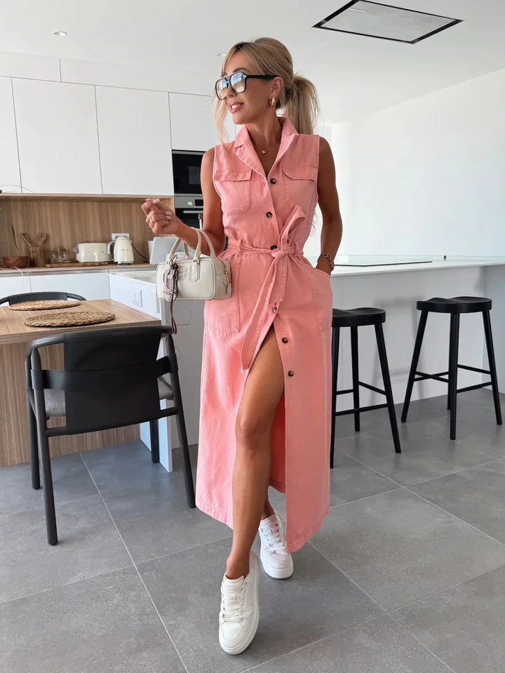 The Larah - Denim Maxi Dress