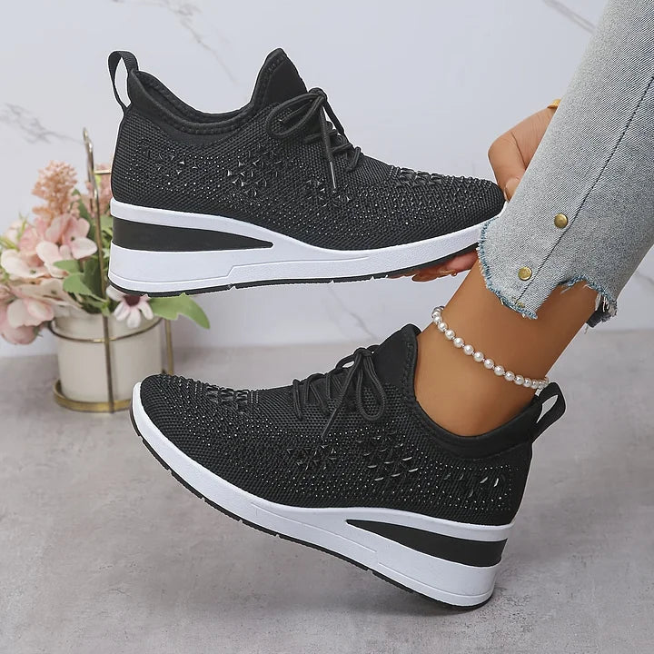 Giselle – Ortopediske joggesko med glitrende rhinestones