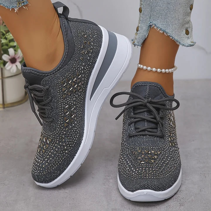 Giselle – Ortopediske joggesko med glitrende rhinestones