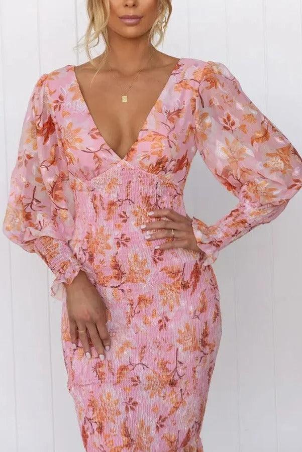 The Deborah | Mermaid V Neck Dress