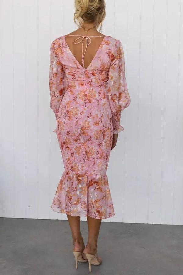 The Deborah | Mermaid V Neck Dress