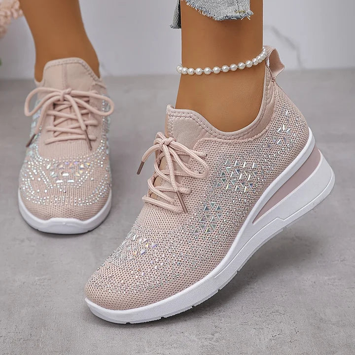 Giselle – Ortopediske joggesko med glitrende rhinestones