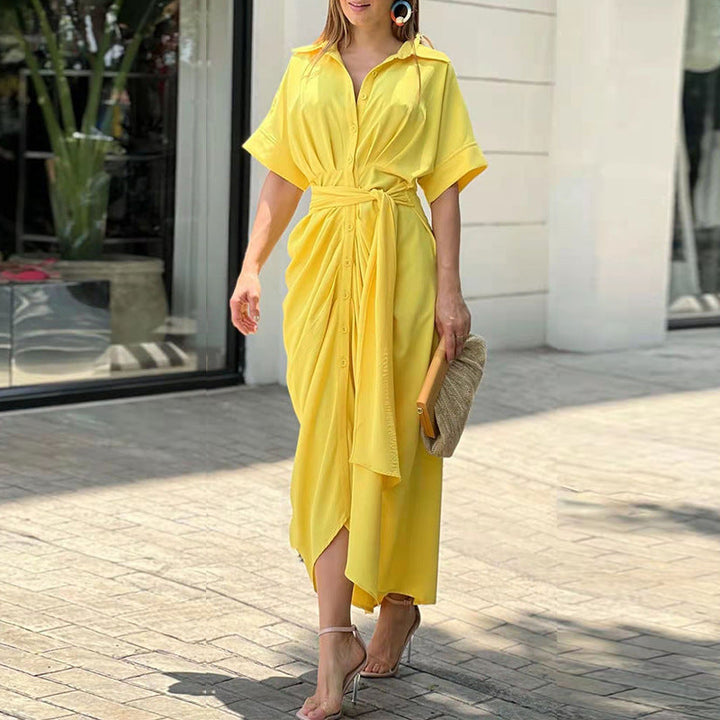 Alvina™ | Elegant Belted Wrap Dress