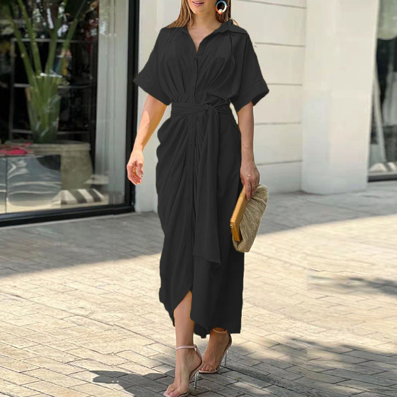 Alvina™ | Elegant Belted Wrap Dress