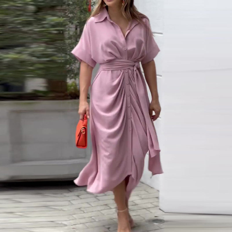 Alvina™ | Elegant Belted Wrap Dress