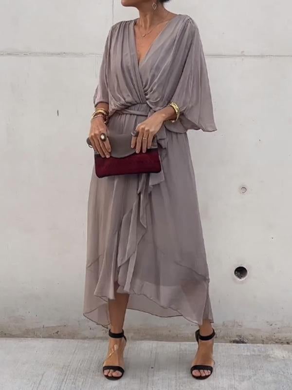 Serena™ | Flowy Wrap Midi Dress