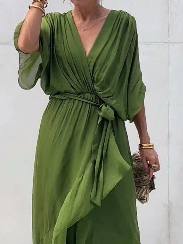 Serena™ | Flowy Wrap Midi Dress