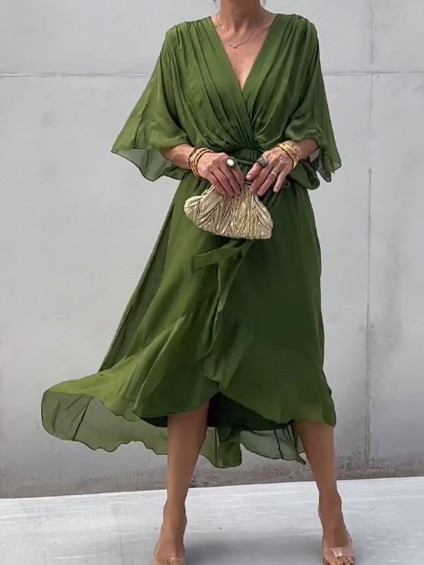 Serena™ | Flowy Wrap Midi Dress