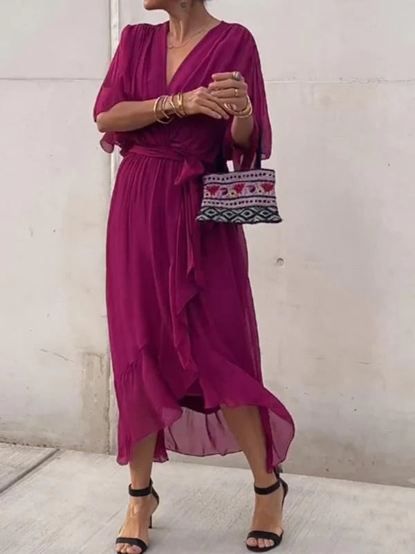 Serena™ | Flowy Wrap Midi Dress