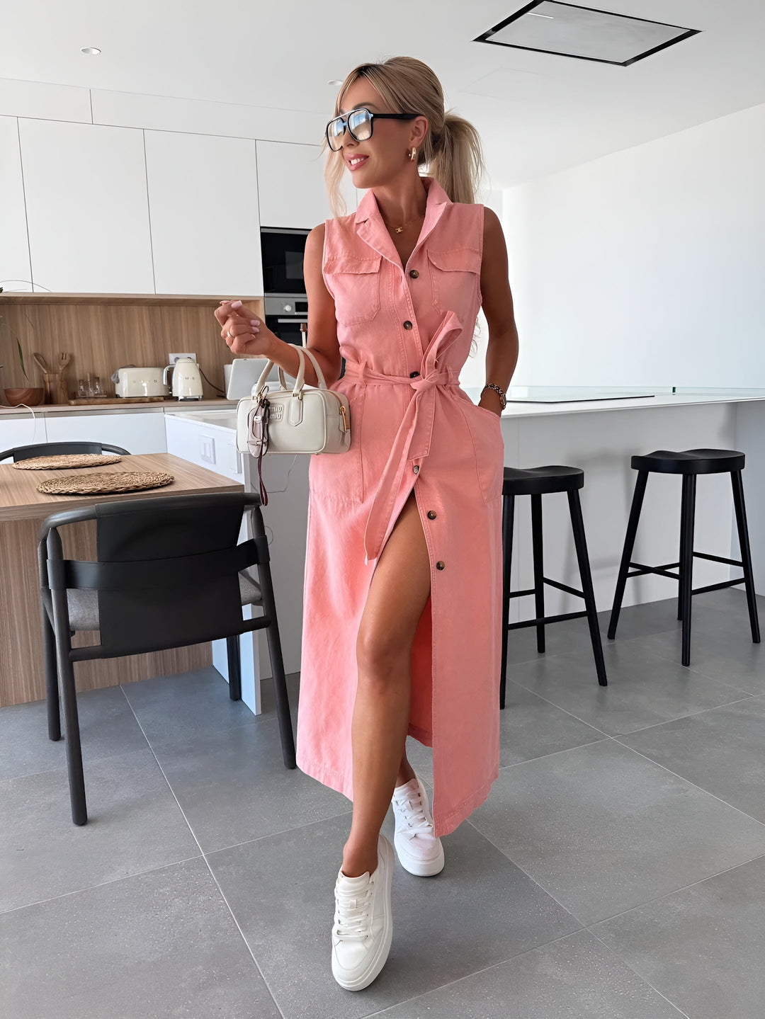 LOUISA™ DENIM KJOLE | Tidløs elegance i denim