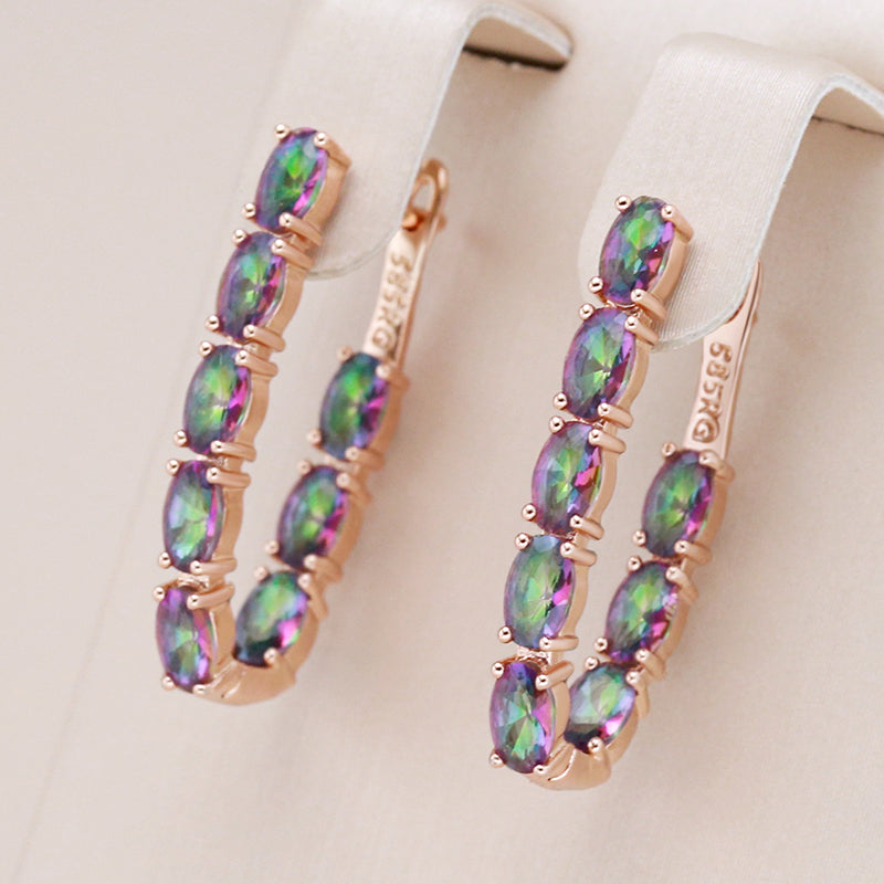 Glenda™ - 18K rose gold plated Zircon Earrings