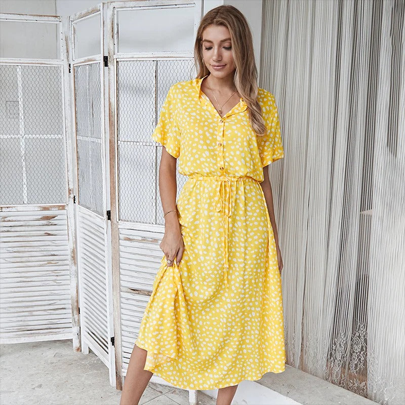 Merredin™ | Effortless Leopard Print Shirt Dress