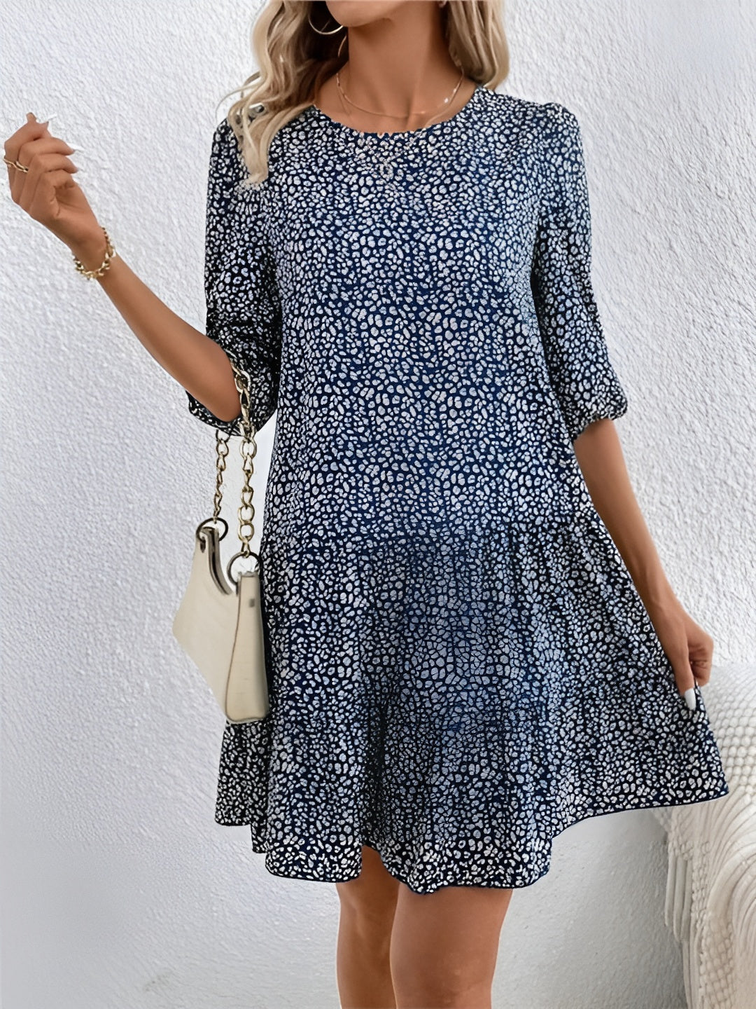 Ines | Blomstret Fit-and-Flare Kjole