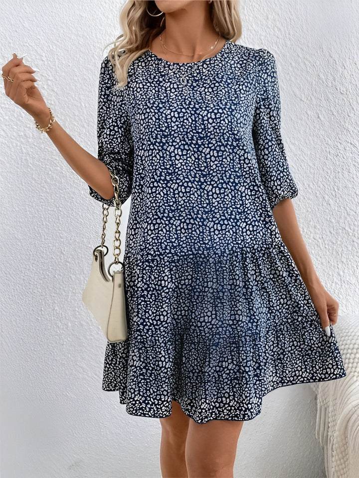 Ines | Blomstret Fit-and-Flare Kjole