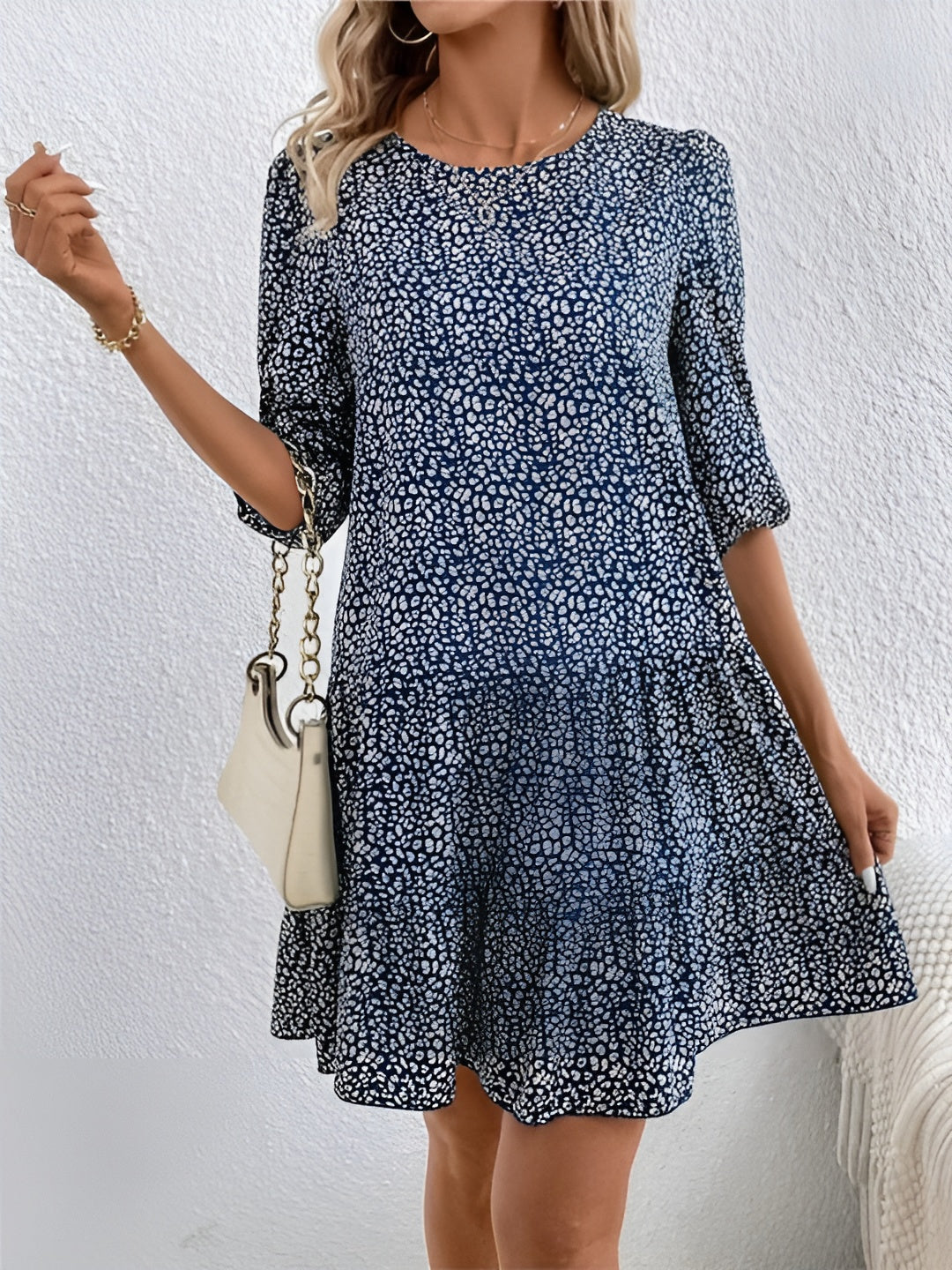 Ines | Blomstret Fit-and-Flare Kjole