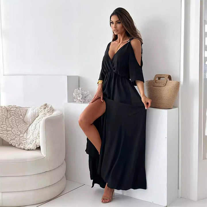 The Maryam™ -  Elegant High-Slit Maxi Dress