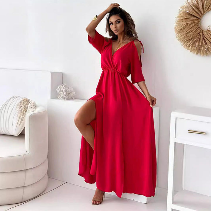 The Maryam™ -  Elegant High-Slit Maxi Dress
