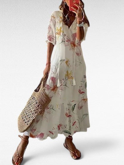 The Margarette™ – Chic Boho Tummy Coverage Dress