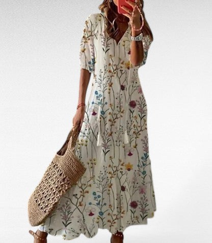 The Margarette™ – Chic Boho Tummy Coverage Dress