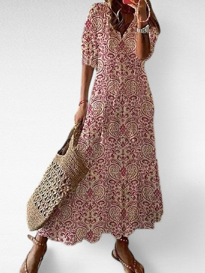The Margarette™ – Chic Boho Tummy Coverage Dress