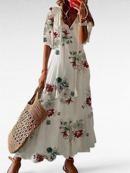 The Margarette™ – Chic Boho Tummy Coverage Dress