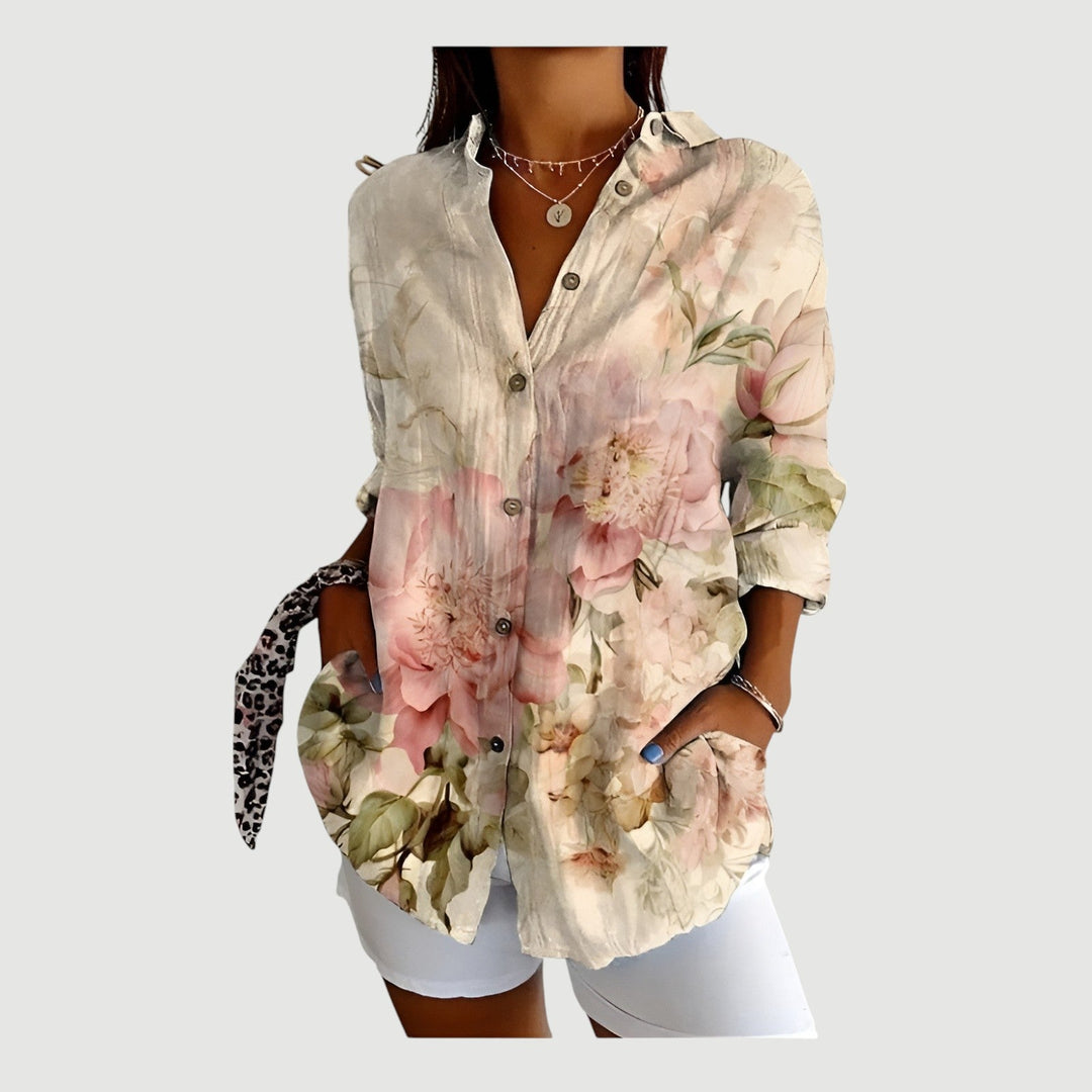 Selma™ | Bluse med farverigt design